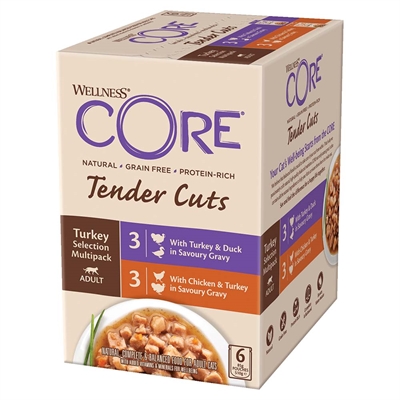 Wellness Core Tender Cuts Vådfoder Til Kat med Kalkun 6x85g